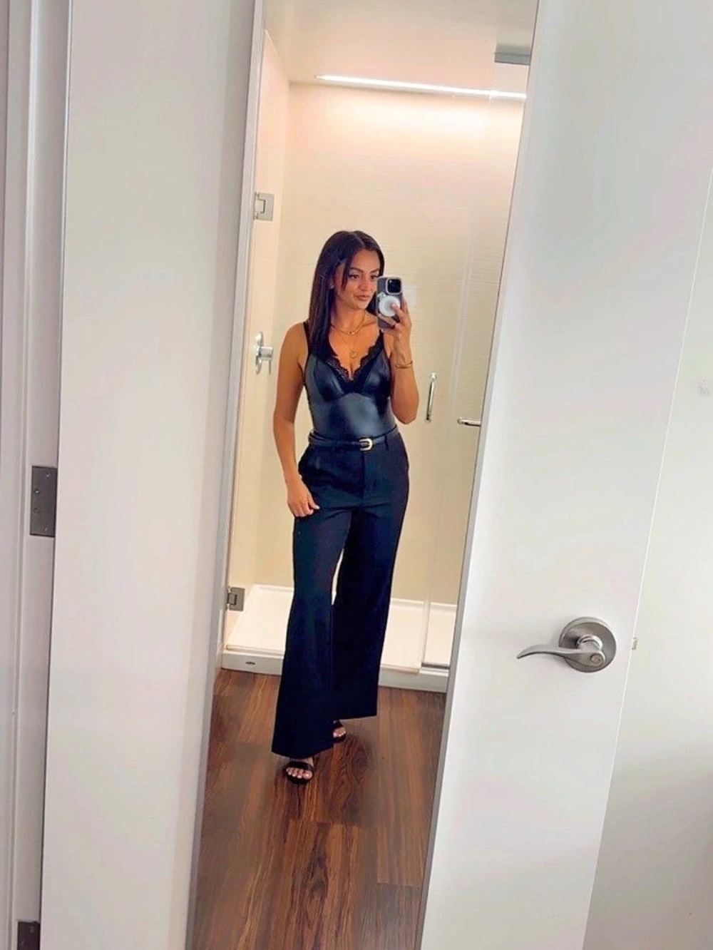 Wide Leg Pants in Black Like New
